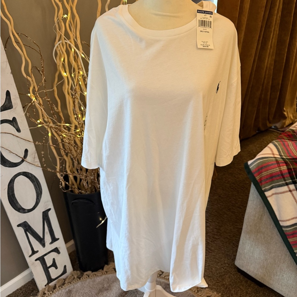 POLO RALPH LAUREN White T-Shirt 2XLT.